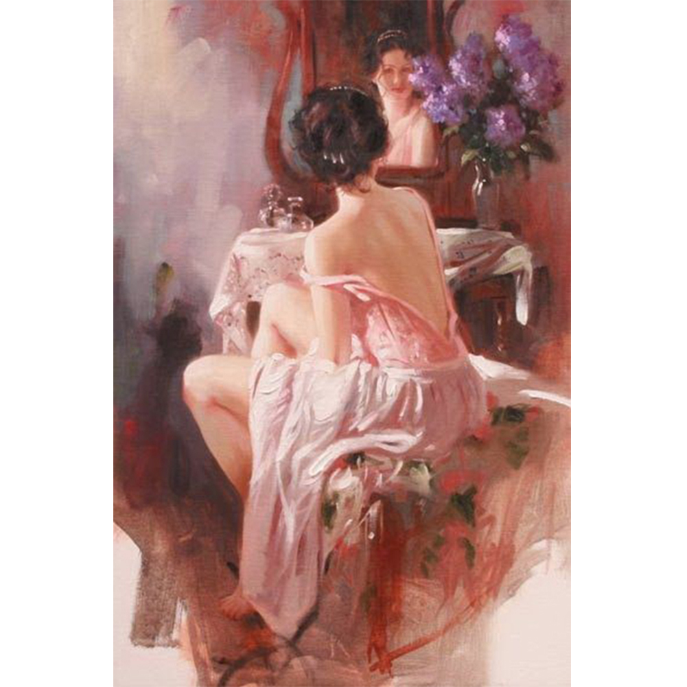 Girl 40*60cm(canvas) full round drill diamond painting