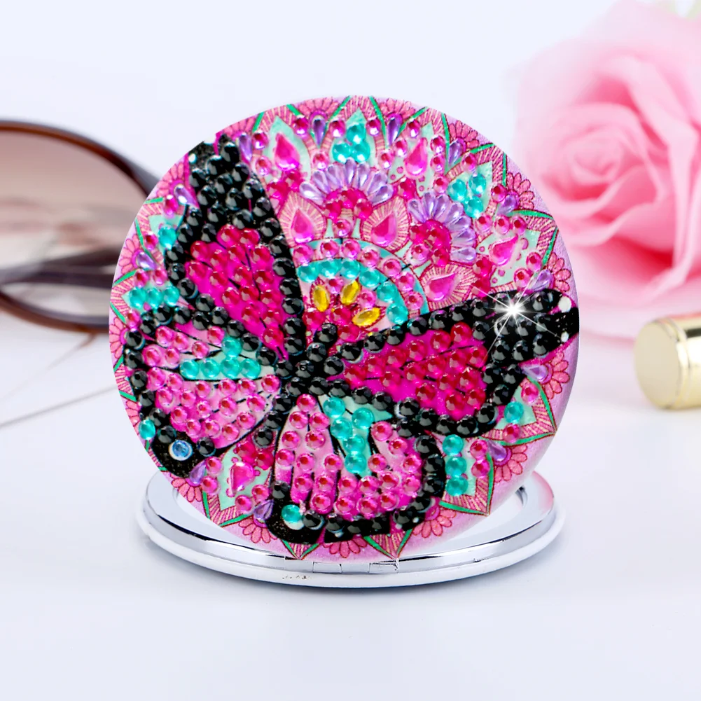 DIY Diamond Painting Mirror Portable Butterfly for Adult and Kids