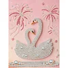 DIY Pearl Painting Swan for Home Wall Decor with Frame(40*30cm)