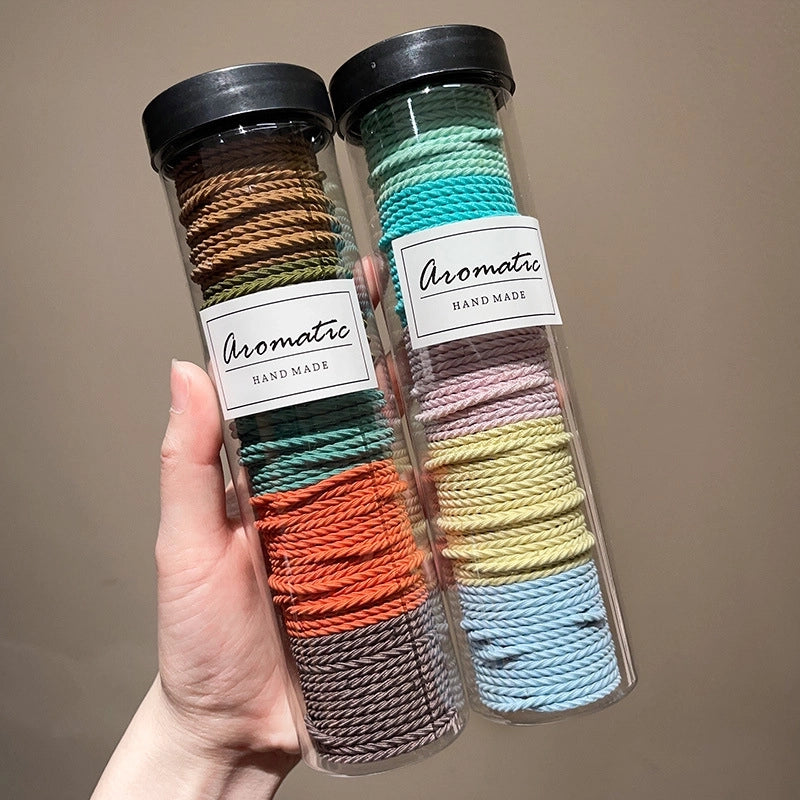 Canned Rubber Band Women’s Tie Head High Elastic Durable Hair Rope Tie Head New Rubber Band High Ponytail Hair Rope Hair Ring