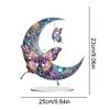 (US Local)Double Sided Acrylic Special Shape Moon Butterfly Diamond Painting Desktop Ornaments Kit
