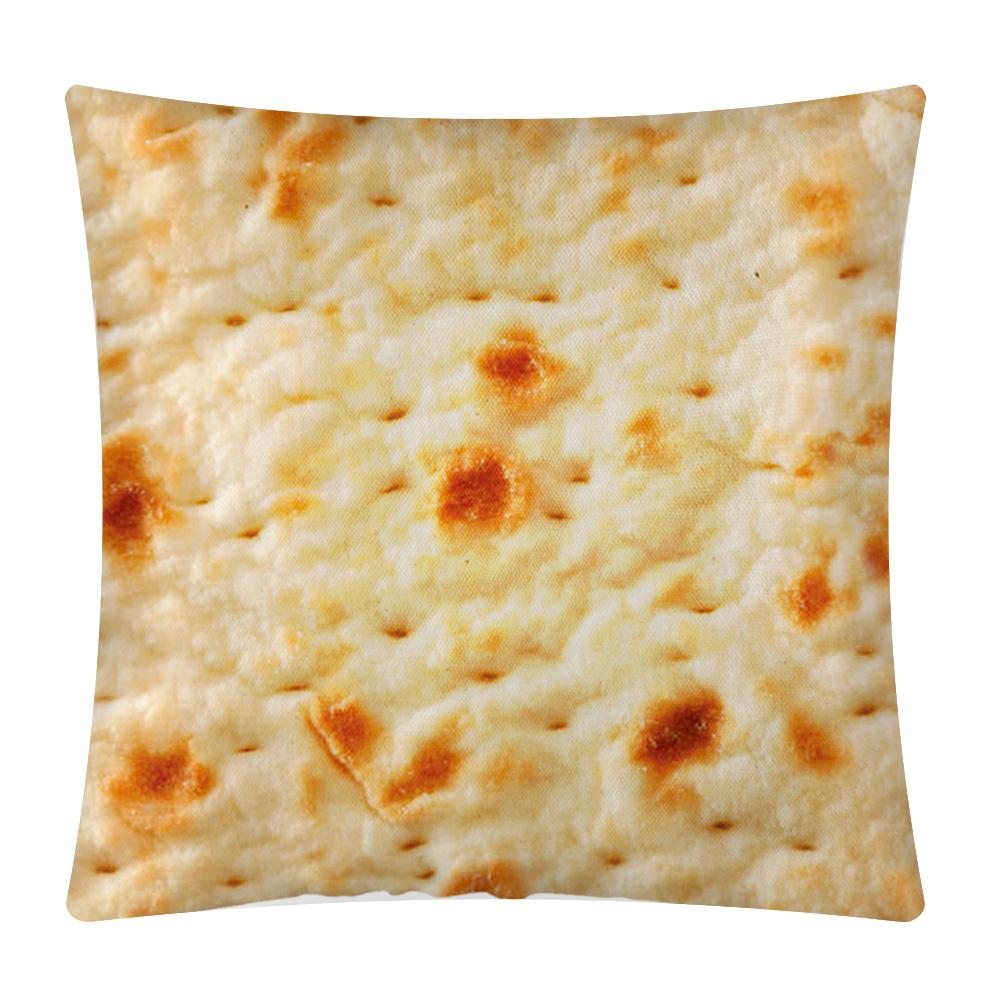 Snack Tortilla Pattern Linen Pillowcase Square Pillow Cover for Home (15, 501 Original