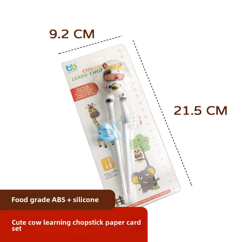 Maternal And Infant Products Portable Feeding Children’s Tableware Set Cartoon Learning Chopsticks Training Chopsticks 304 Stainless Steel Spoon Fork