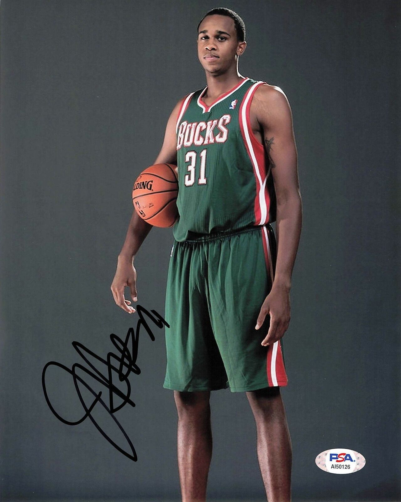 John Henson signed 8x10 Photo Poster painting PSA/DNA Milwaukee Bucks Autographed