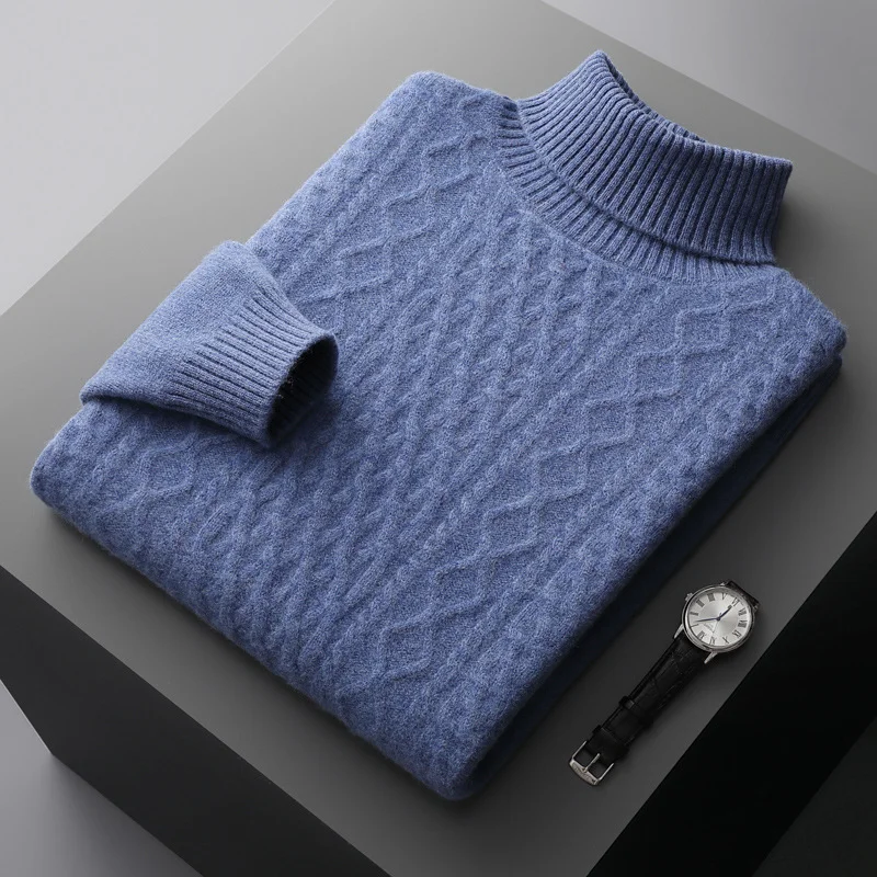 New High Quality Turtleneck Thick Wool Sweater