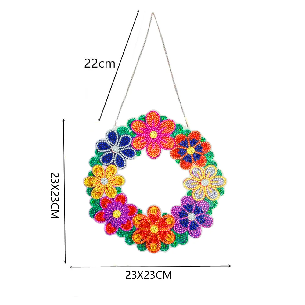 DIY Diamond Painting Hanging Wreath - Santa