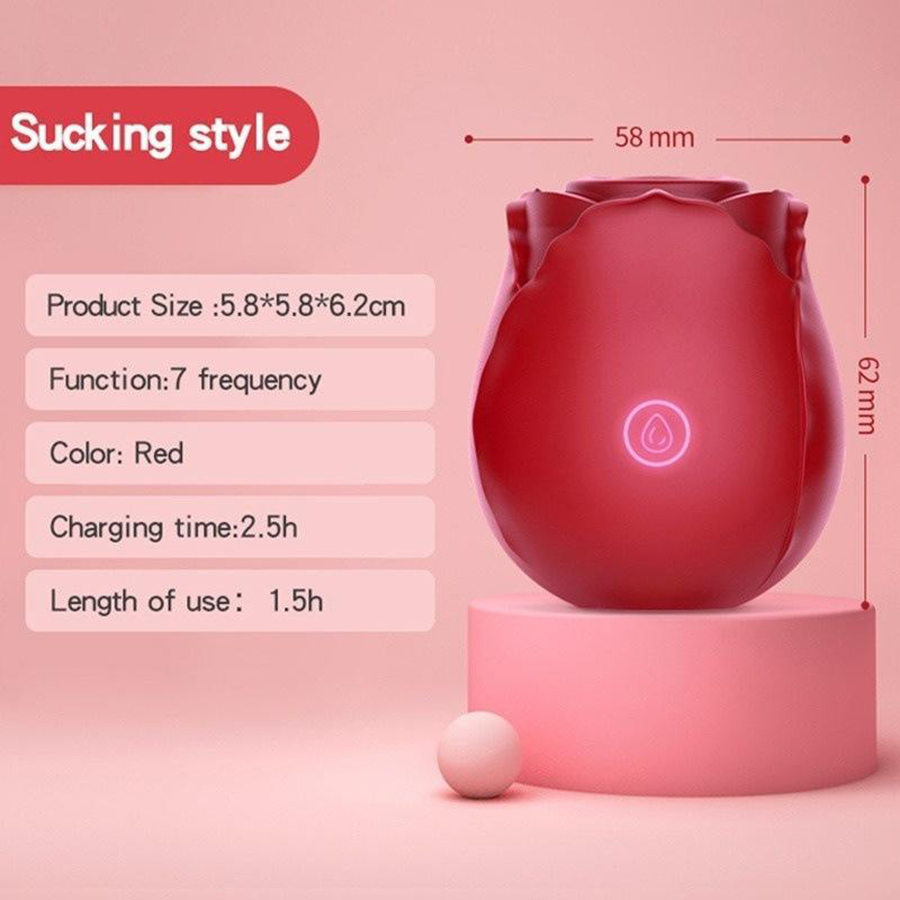 Rose Sucking Vibrator for Women Clitoral Nipple Stimulator G-spot Dildo