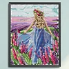 Lavender Girl - 16CT Stamped Cross Stitch 25*30cm/9.84*11.81in
