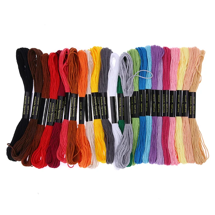 24 Colors Embroidery Thread Hand Cross Stitch Floss Sewing Skeins Craft fgoby