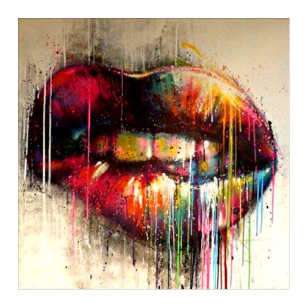 

30*30CM - Mouth - Square Drill Diamond Painting, 501 Original