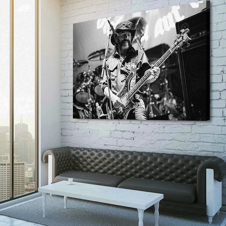 Lemmy on Stage Canvas Wall Art MusicWallArt