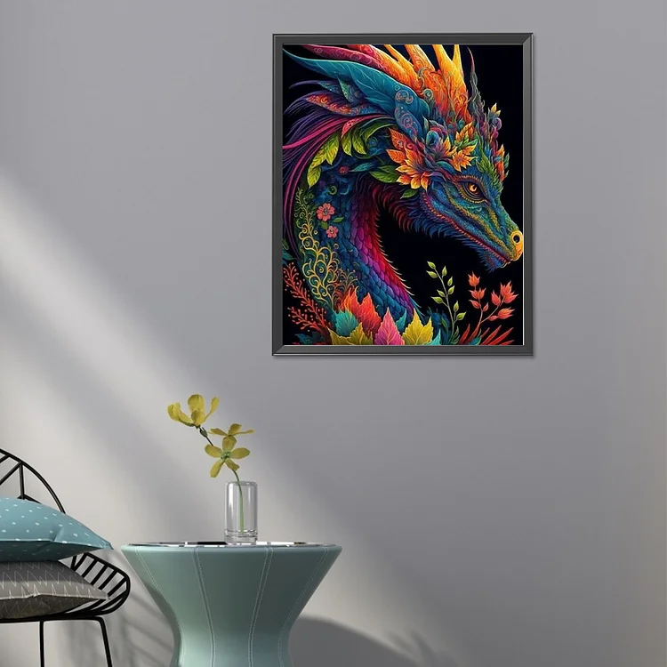 AB Drill-Full Round Drill Diamond Painting - Dragon -40*50cm