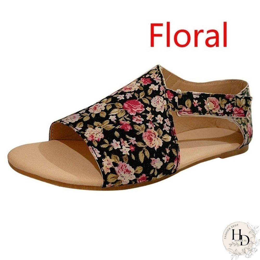 Colors Fashion Women Summer Shoes Leather Flat Sandals Buckle Strap Slippers Fish Mouth
