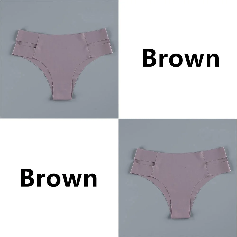 Seamless Women Pantys Girls Thongs Low Waisted Soft Woman Panties Briefs Fashion Solid Colors M-XL Sexy Underpants For Women New