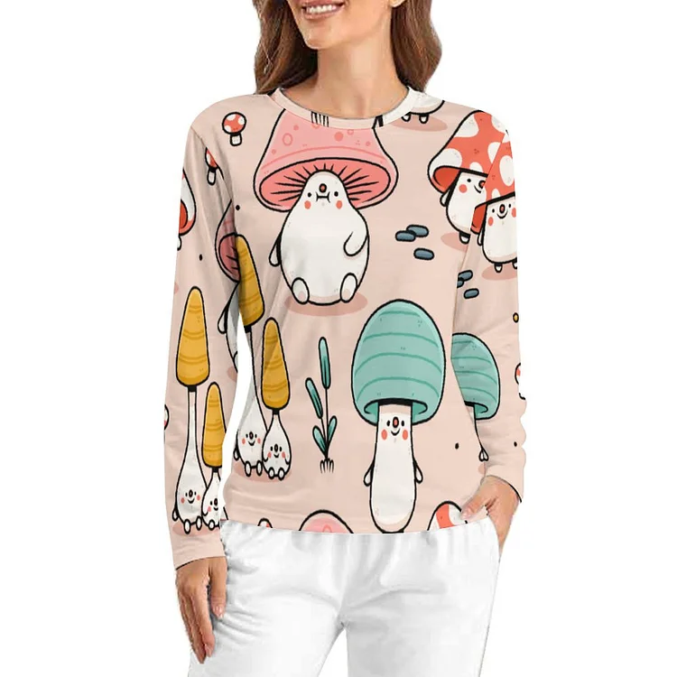 Pajama Top Cartoon, Mushroom, Seamless Pattern customized, personalized, gift