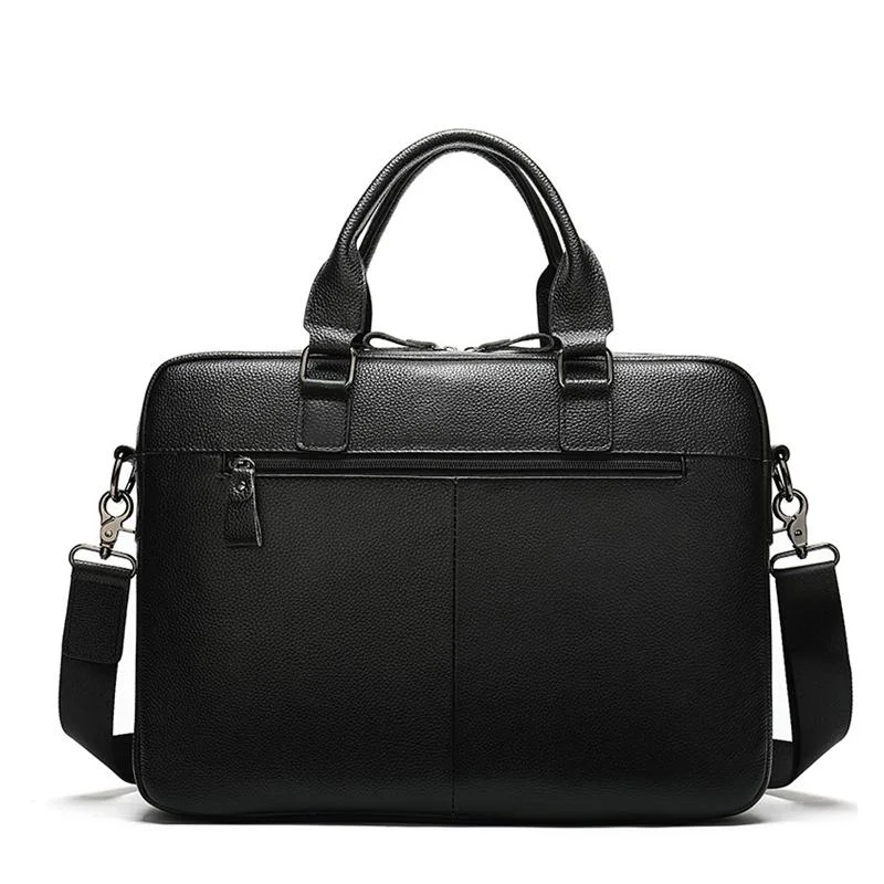 Simple Style Business Leather Vintage Durable Briefcase With Large Capacity