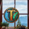 >SALE<Double Sided Letter T Suncatcher Diamond Drawing Hanging Ornament for Home Decor