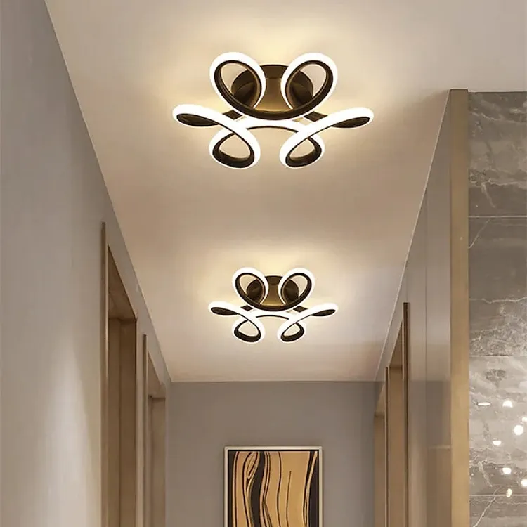 Lacey Modern Flower Shape Metal Ceiling Light Hallway