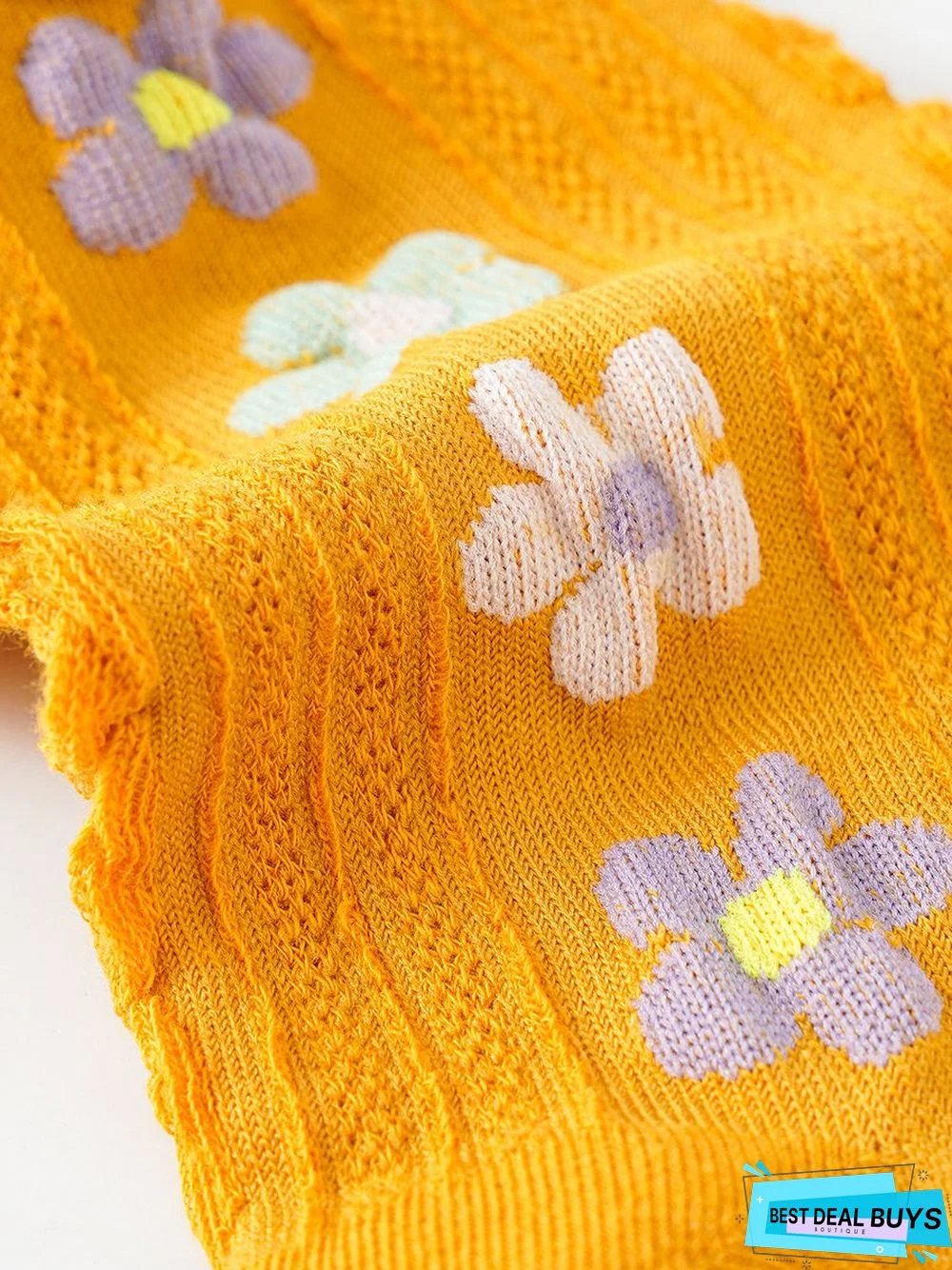 Casual Colorful Floral Embroidered Cropped Socks Daily Commuting Home Accessories