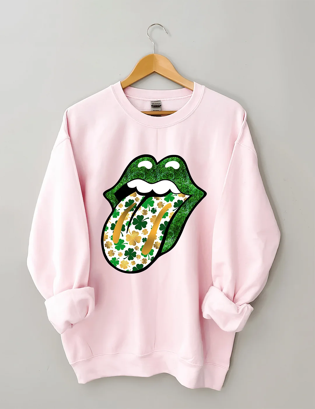 Shamrock Lips St. Patrick's Day Sweatshirt 