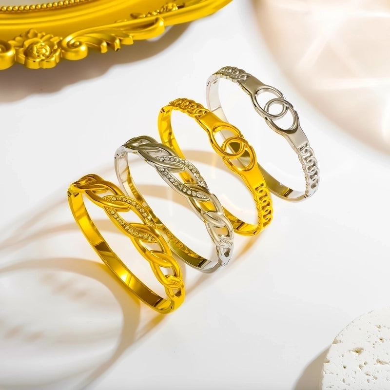 Minimalist Circle 304 Stainless Steel Bangle In Bulk