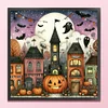 Halloween Cottage - 11CT Stamped Cross Stitch - 50*50cm - Halloween