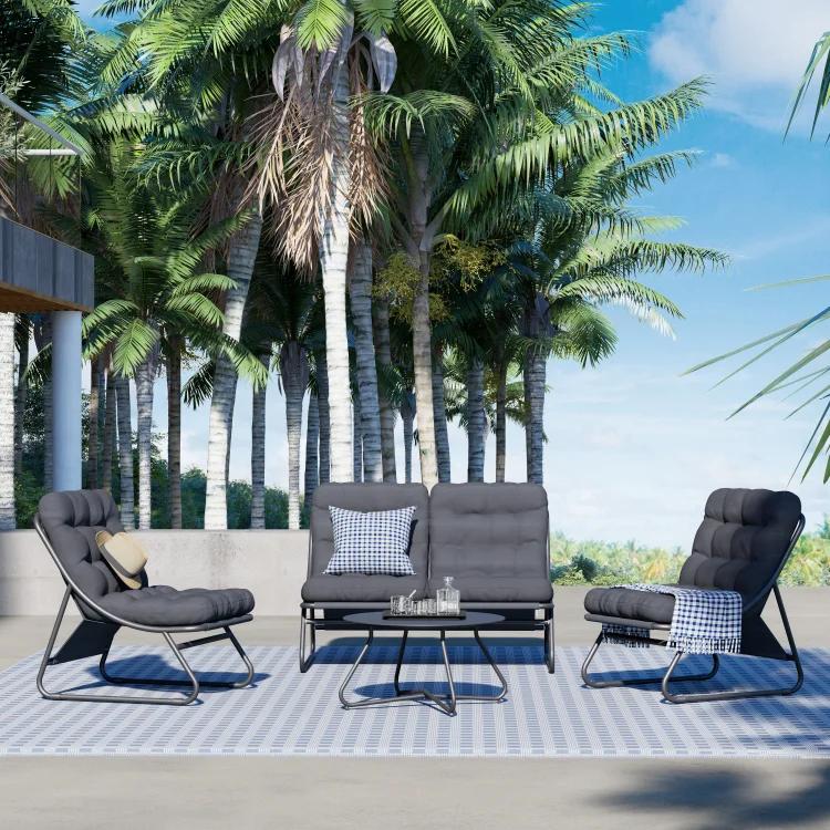 GRAND PATIO 4-Piece Conversation Set  with Removable Cushion