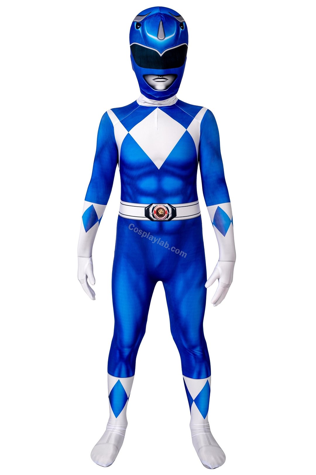 Kids Blue Ranger Cosplay Suit 3D Spandex Costume Halloween Gifts for Children By CosplayLab