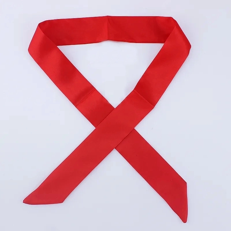 Women’s Minimalist Solid Color Satin Silk Scarves