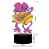 DIY Diamond Painting 7 Color Night Light Lamp Home Decoration Ornament Gift Kit(Christmas Bell)