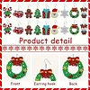 12 Pairs Christmas Diamond Painting Earrings DIY Diamond Art Earrings for Adults
