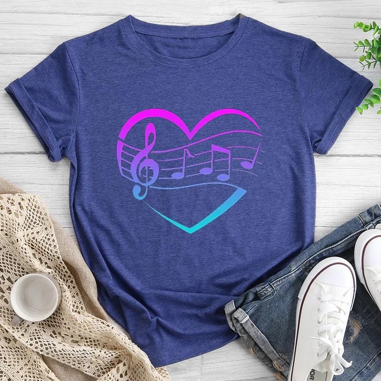 Just Love Music Round Neck T-shirt