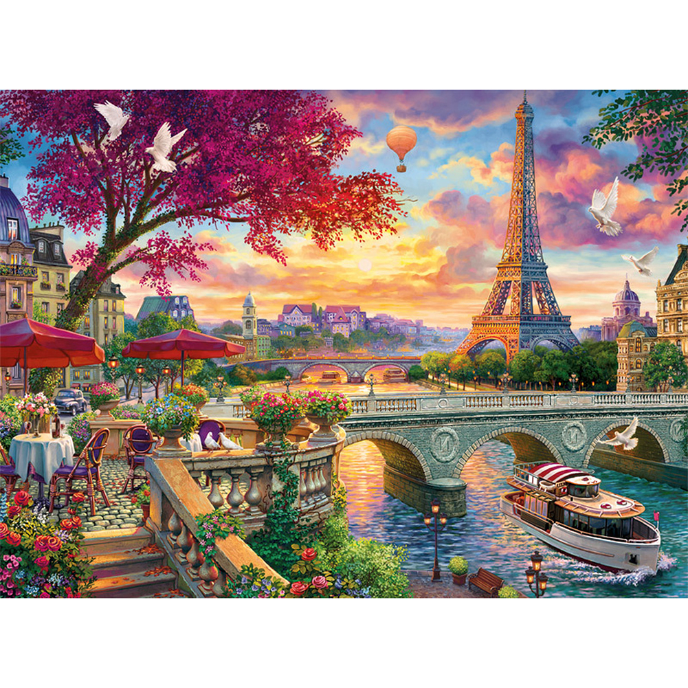 Eiffel Tower Full Round Diamond Painting 30x40cm