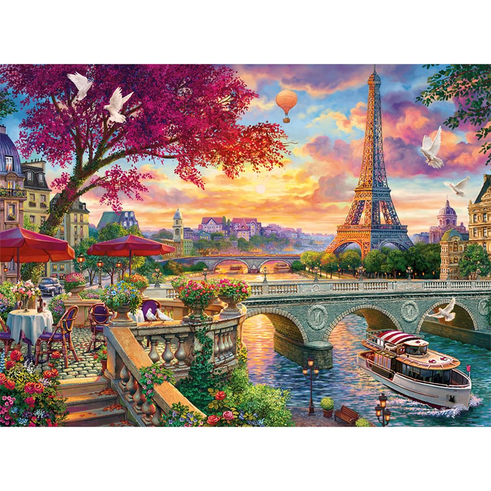 Diamond Painting - Full Round - Eiffel Tower(30*40cm)