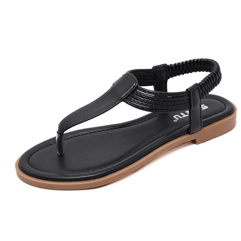 Qengg Women Sandals 2022 Summer Retro Romen Sandals Women Fashion Closed Toe Flat Sandals Women Casual Comfortable Beach Sandals