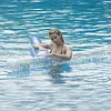 65 Inch Inflatable Jumbo Pool Noodles Floats for Kids and Adults (Silver)