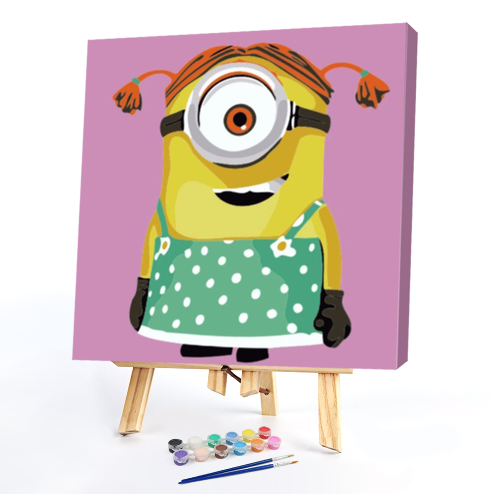 

20*20CM - Paint By Numbers - Cartoon Yellow Robot, 501 Original
