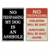2pcs - Warning - Vintage Metal Signs(12*16Inch)