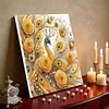 Framed Diamond Painting - Special Shaped - Peacock (25x25cm)