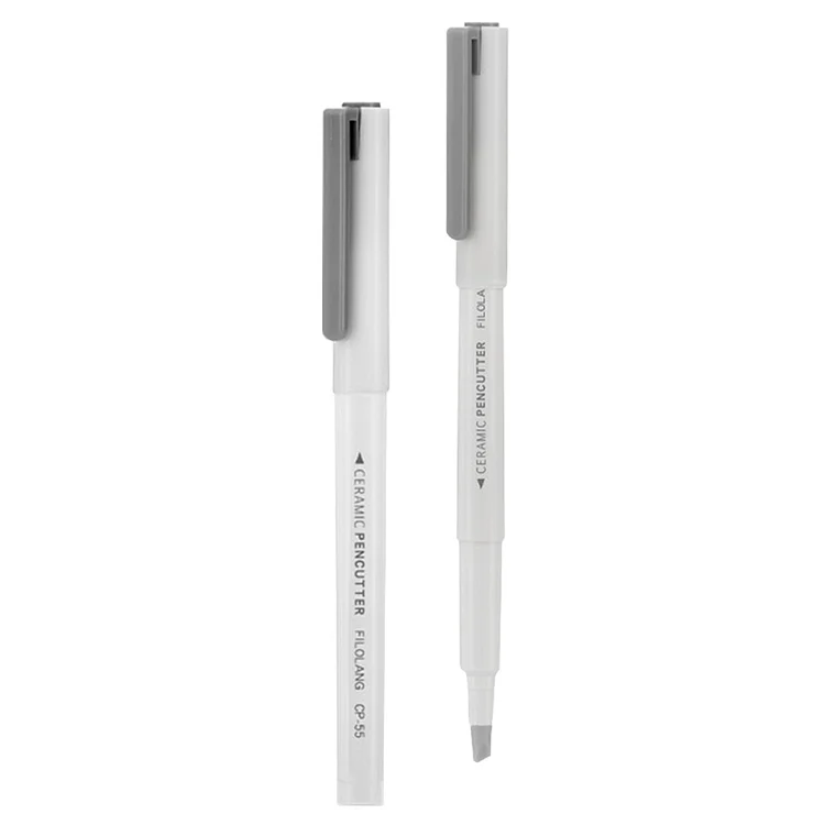 Pen Shape Blade Utility Knife Diamond Painting Paper Ceramic Cutter (White)