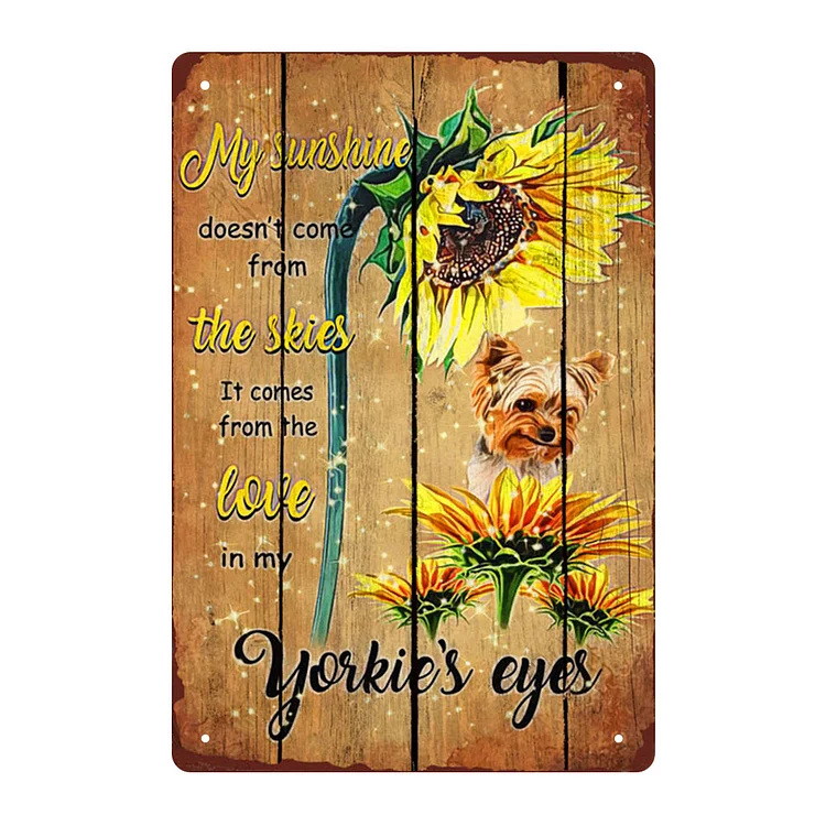 Dog - Yorkie's Eyes Vintage Tin Signs/Wooden Signs - 7.9x11.8in & 11.8x15.7in
