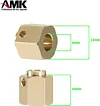 AMK 4Pcs TRX4 Brass Weight 12mm Hex Beadlock Wheel Hubs Heavy Duty Counterweight for 1/10 RC Crawler Cars Sport Defender TRX6 (8mm)