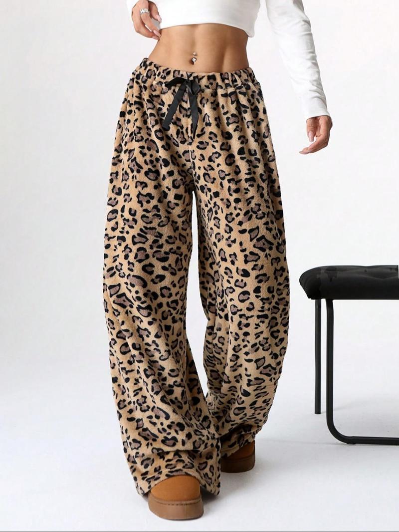 Winter New Vintage Plaid Elastic Straight Loose Thick Warm Casual Pants, Comfortable and Stylish for Cold Weather Wear