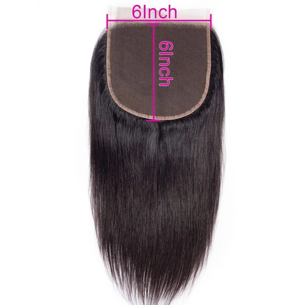Straight Flim HD Lace 6X6/7X7 Closure Human hair With Baby Hair Pre Plucked Natural Color