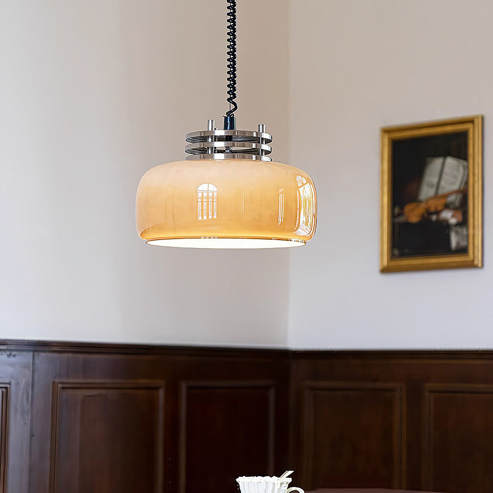 Minimalist Coffee Adjustable Glass Pendant Light