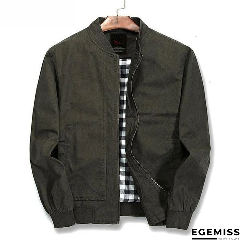 Men Pure Cotton Men's Fashion Slim Pilot Coat Mens Army Green Windbreaker Bomber Jacket | EGEMISS