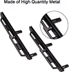 AMK 2Pcs Metal Running Board Side Step CNC Aluminum Rock Sliders Rails Pedal with Width Adjustable for 1/6 RC Crawler Car SCX6 Jeep 4WD Upgrade Parts