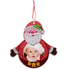 4pcs/set Christmas Diamond Painting PDIY Hanging Photo Frame Pendant Trees Decoration 