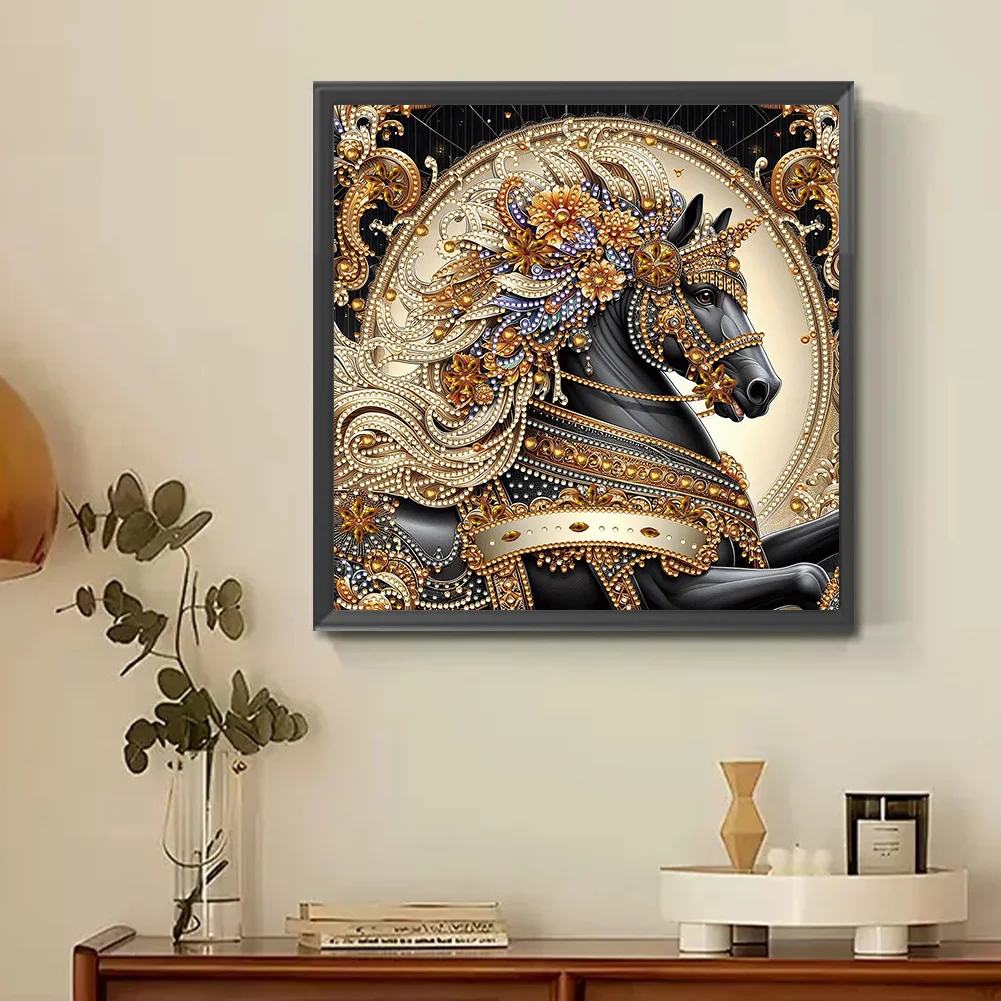 Diamond Painting - Partial Special Shaped Drill - Horse(Canvas|30*30cm)