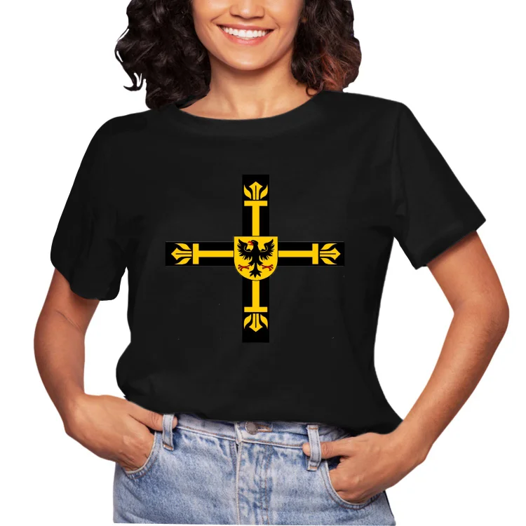 Women Casual Tee Teutonic Knights Cross Shirt For Men - Heather Prints Shirts